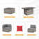 6 - Person Outdoor Seating Group with 44 Inch Fireplace Table, Patio Sectional Sofa Set 