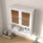 26" Wall Mounted Storage Cabinet With Glass Doors And Soft Close-124537055