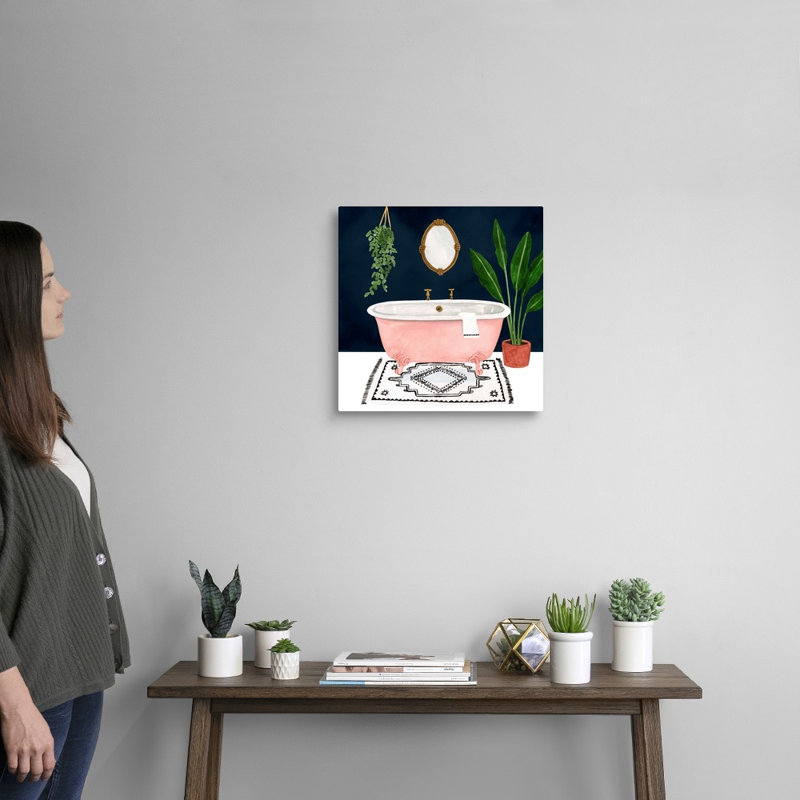 Boho Bath II - reproduction d'art sur toile, Toile tendue, H 16 po x l 16 po x P 1,25 po