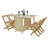 46" Solid Wood Foldable Dining Table Set with 4 Chairs and Clever Storage – Enhance Style and Space Efficiency