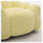 Fauteuil à billes jaune en fausse fourrure