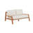 Charlotte Teak Patio Lounge Seating Set (3-Piece)