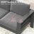 50" All-Weather Aluminum Patio Loveseat With Thick Dark Gray Cushions & Gray Frame-482305597