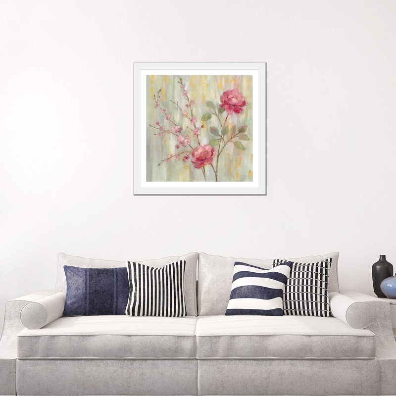 «Contemporary Chinoiserie» par Silvia Vassileva - reproduction, H 24 po x l 24 po x P 1 po, White, Papier encadré blanc