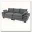 Canapé incurvé moderne 85,4 po avec velours côtelé et 4 coussins décoratifs-272531252