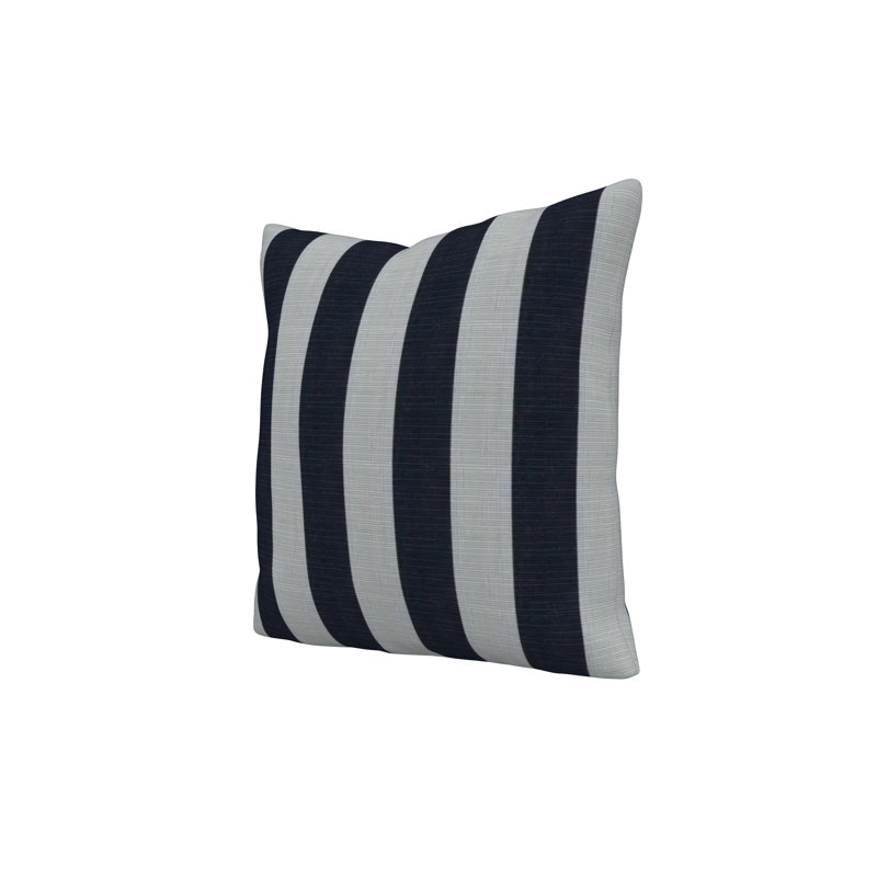 Lani Sunbrella® Indoor/Outdoor Throw Pillow, Sunbrella Expressive Mist Striped, Square 14"