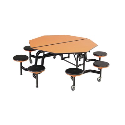 Mobile 60"" Octagon Stool Cafeteria Table -  AmTab Manufacturing Corporation, MSOC608