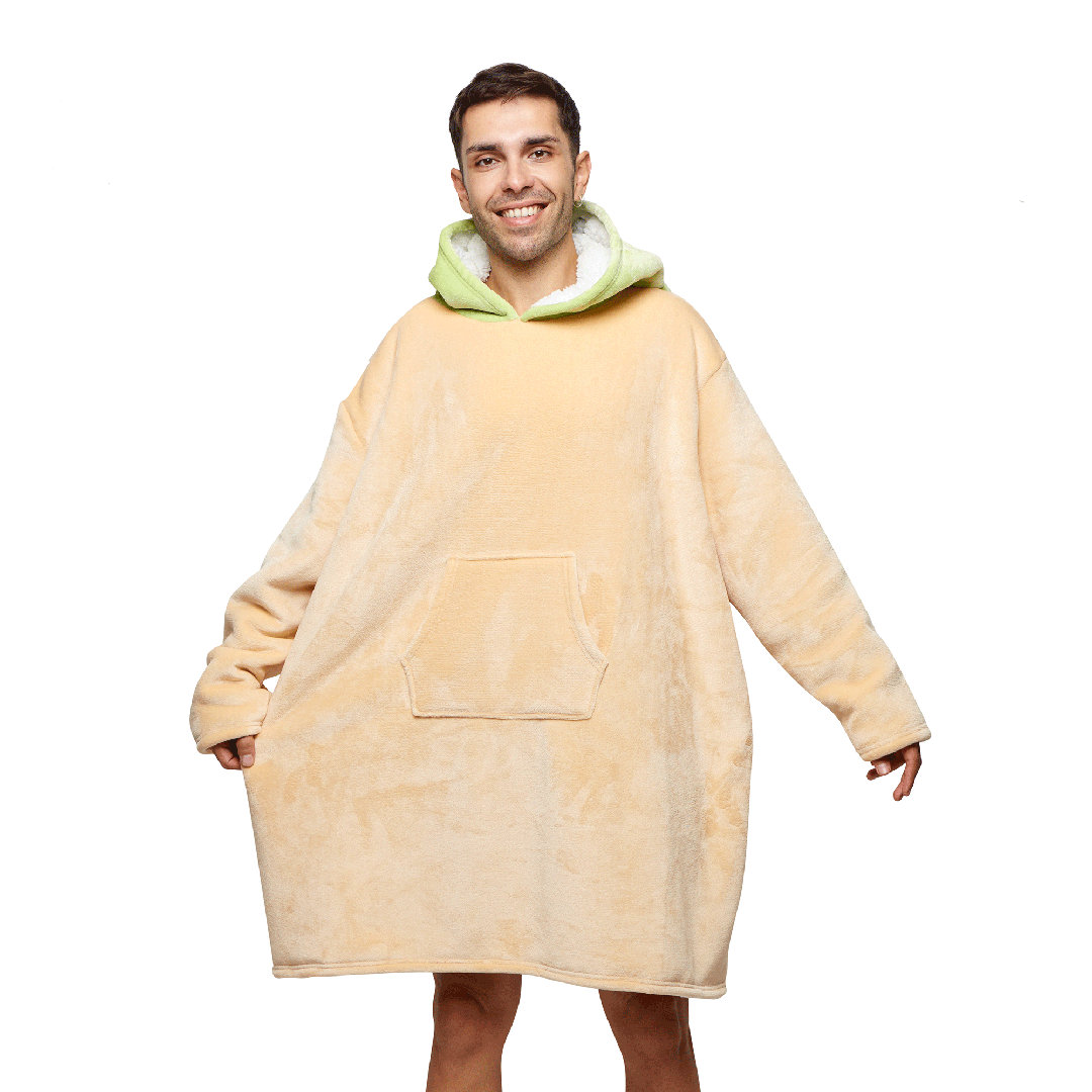 Disney Home Star Wars – Yoda Oversized Sherpa Fleece Kapuzenpullover – Sweatshirt Decke - 70x102 cm