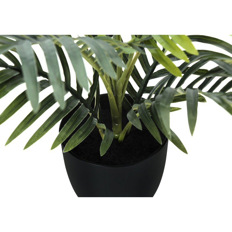 Plante artificielle, 20 po de hauteur, palmier, intérieur, faux, faux, table, verdure, pot, véritable touche, décoratif, feuilles vertes, pot