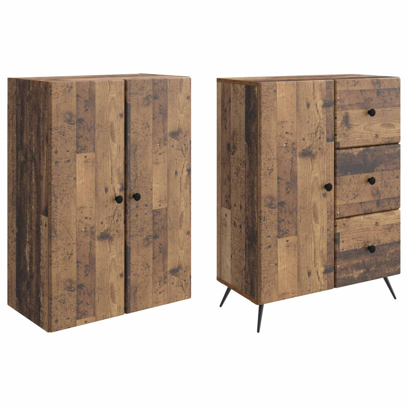 3 -Door 3 Storage Cabinet, Old Wood