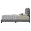 Grand lit tapissier gris