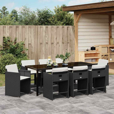 Eliezel 8 - Person Patio Dining Set with Rectangular Table