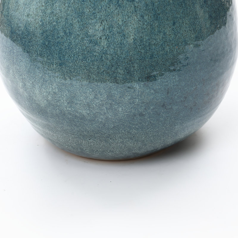 Vase rond en céramique 17,5 po H
