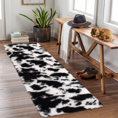 Moelleux tapis à poils longs pour le salon Chambre à coucher Tapis à poils longs à poils noués pour chambre d'enfant Tapis antidérapant pour chambre d'enfant