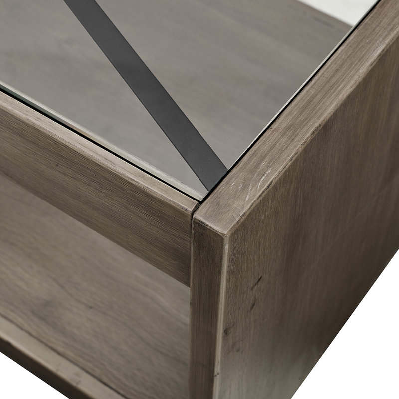 Laguna Frame Coffee Table with Storage, Grey