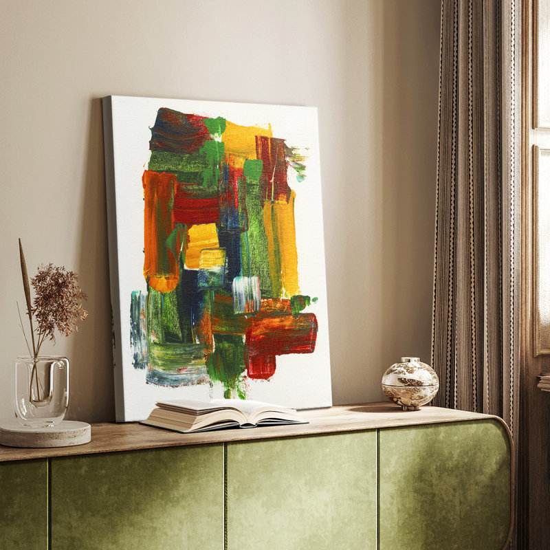 Abstrait II - Cavas enveloppés de galerie, H 27 po x l 18 po
