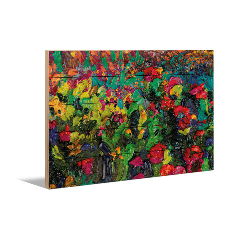 Impression sur bois en bois - DC 046 par Iris Scott Abstracts, H 18 po x l 26 po