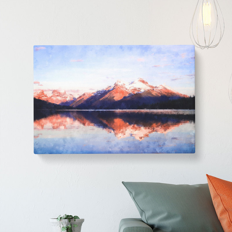 Mountain Sunshine In Canada - Wrapped Canvas, 35cm H x 50cm W x 3cm D