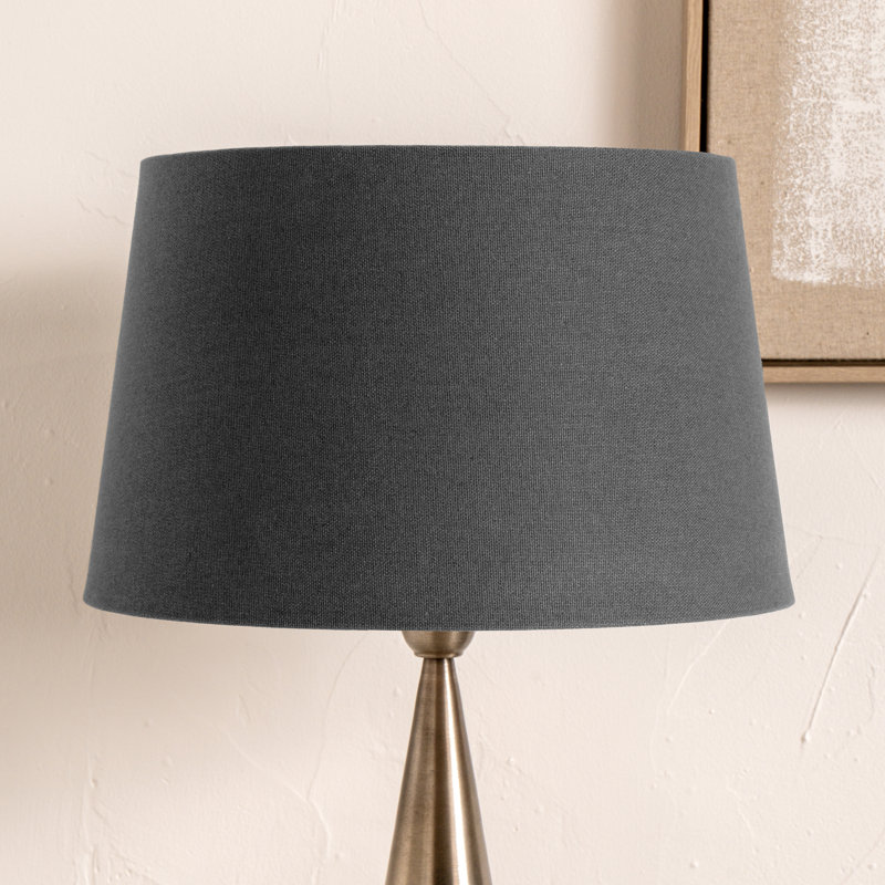 Lorin Cotton Empire Lamp Shade, 22cm H x 29cm W x 35cm D, Grey