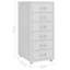Hartger 28 cm W 6 -Drawer Mobile Stainless Steel Filing Cabinet