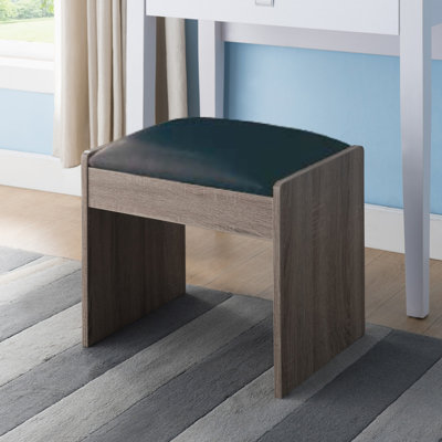 Tabouret de coiffeuse en bois massif Bunsley