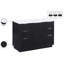 Meuble-lavabo en pierre noire et bois massif 48 po Willard-128500672-128500675