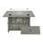 K&K 43" Propane Gas Fire Pit Table, 60000 BTU Rectangular Open Weave Wicker Fire Pit with Glass Wind Guard for Outside Patio Deck Garden Backyard-1506589228
