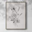 Impression florale vintage avec encadrement CCXCVI - bois massif-167947142