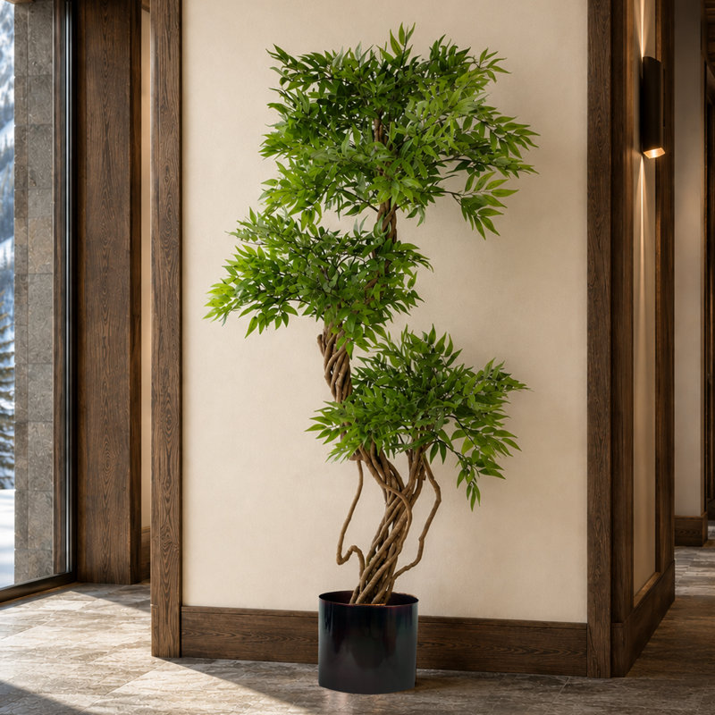 140cm Faux Tree in Metal Planter