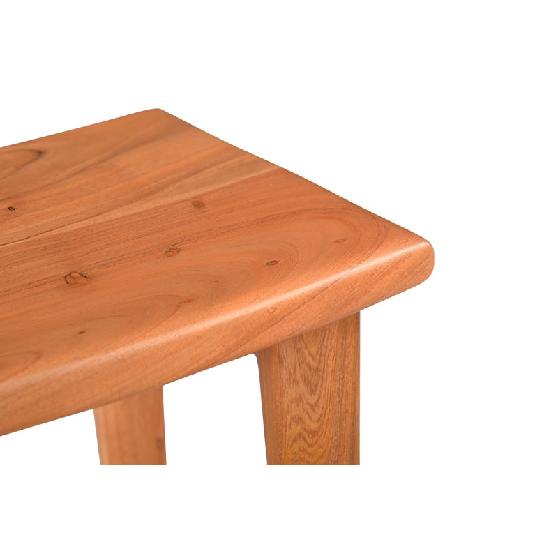 Chaise de bar 32 po en bois massif brun