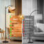 Lampe sur pied à arc avec abat-jour réglable Paysage désertique Cactus Silhouettes Sun Crescent Moon Warm Sand Dunes Lampe sur pied 3 températures de couleur à intensité variable, grand lampadaire avec interrupteur au pied pour la chambre à coucher