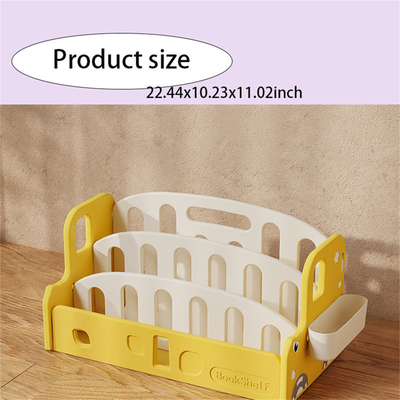 Organisateur de bureau en plastique Marisel, Jaune