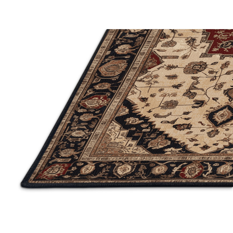 Tapis brun lavable à la machine, Rectangulaire 2 pi x 3 pi