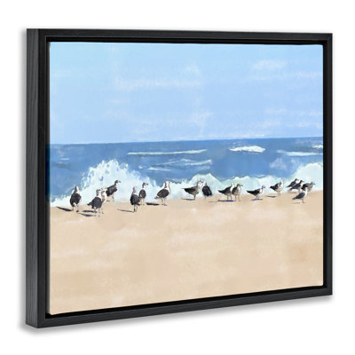 «Sunny Beach Day Birds Floater», art mural par Jeff Pica