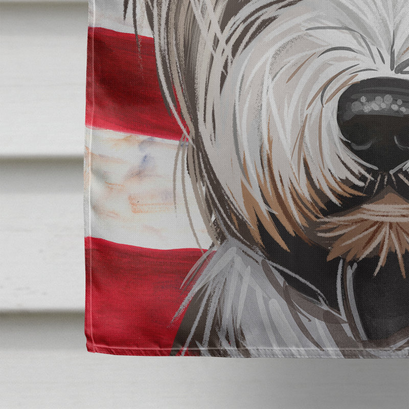 Polyester à 2 côtés 28 x 40 po drapeau maison, Terrier des Highlands de l'Ouest blanc