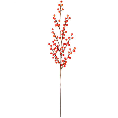 2pc Lifelike 29" Fall Berry Spray With 85 Subtle Orange Berries – Elegant Christmas Home Decor For Trendy Autumn Aesthetics – Versatile Indoor Decorative Accent For Cozy Ambiance