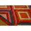 Tapis unique en laine noué à la main de 9 pi x 12 pi rouge / beige / orange