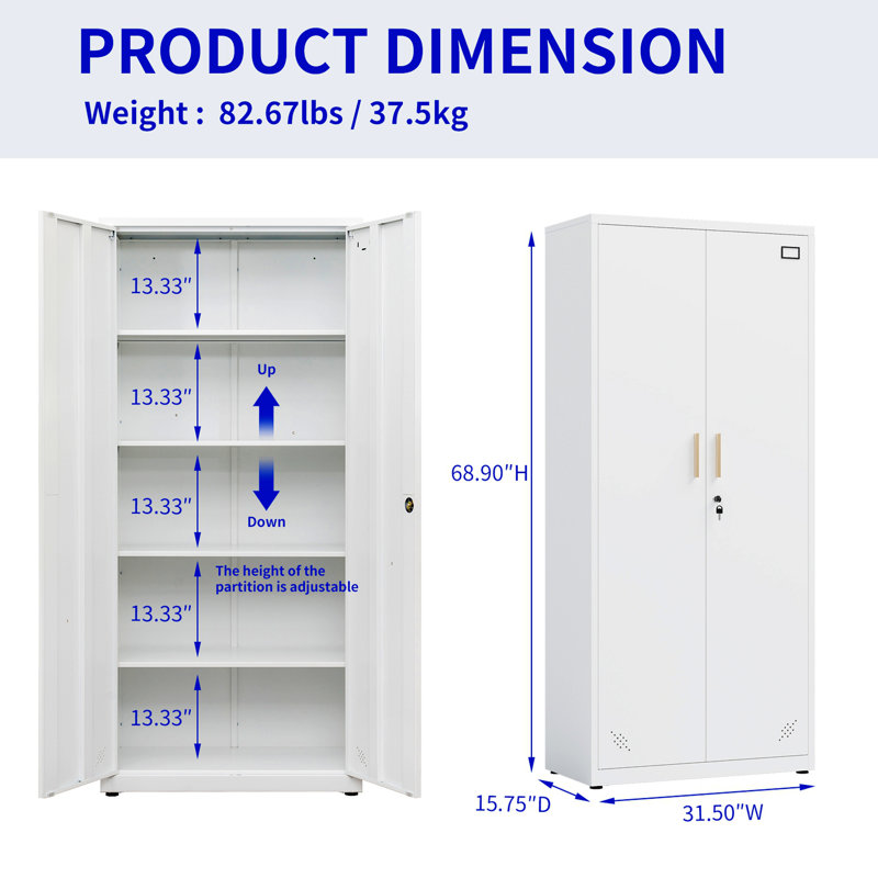 Mauzon 31.55'' Wide Accent Cabinet, White