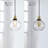 Hershman 1 - Light 7.9" Antique Gold and Black Single Globe Pendant