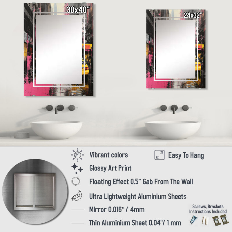 Thamann - Pittsburgh Decorative Wall Mirror MIR139787, 40" x 30"