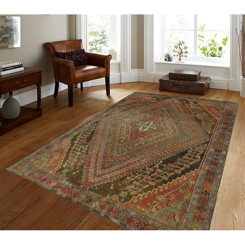 Tapis vert semi-antique Keimoni