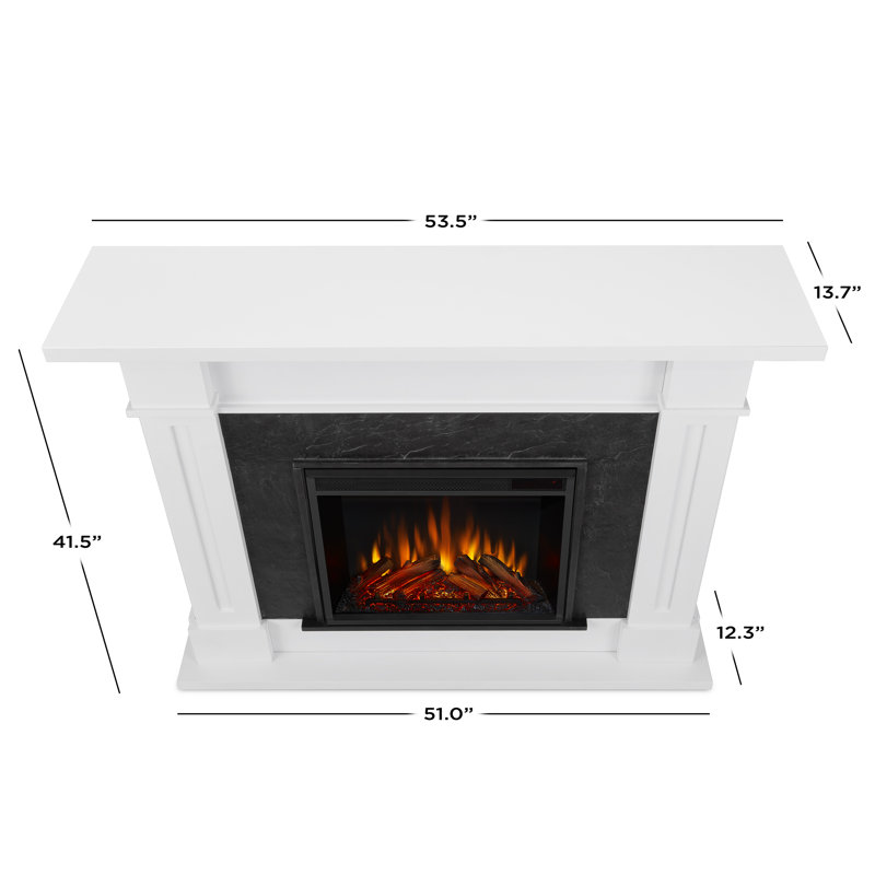 Kipling 54" Electric Fireplace by Real Flame, White