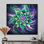 «Vibrant Green Futur Flower - Boho Mandala», reproduction d'art murale