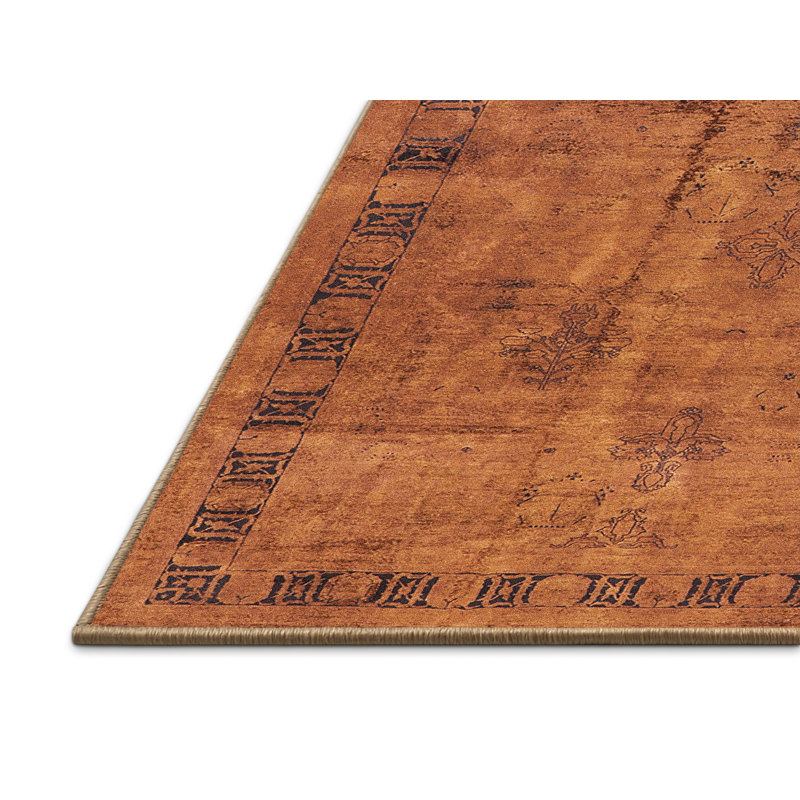 Tapis brun à motif oriental, Rectangle 6 pi x 9 pi