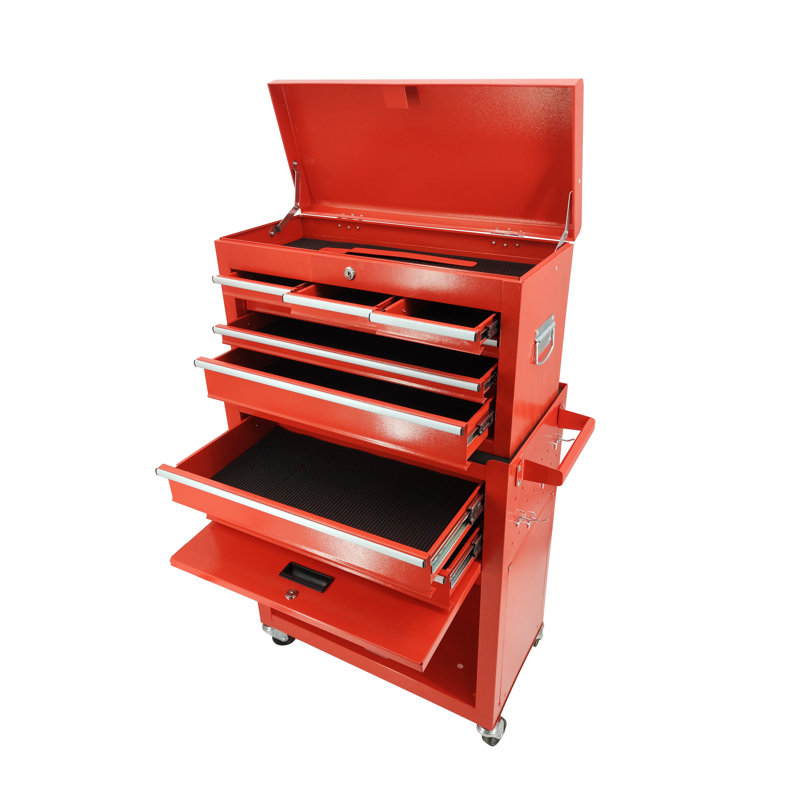 6-Drawer Rolling Tool Chest Removable Tool Storage Cabinet with Sliding Drawers Keyed Locking System