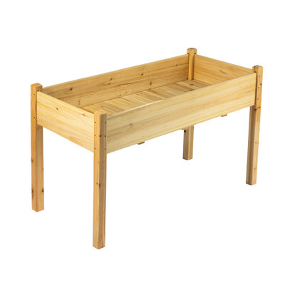 Archbald 49.5" W Solid Cedar Wood Raised Garden Bed with Liner