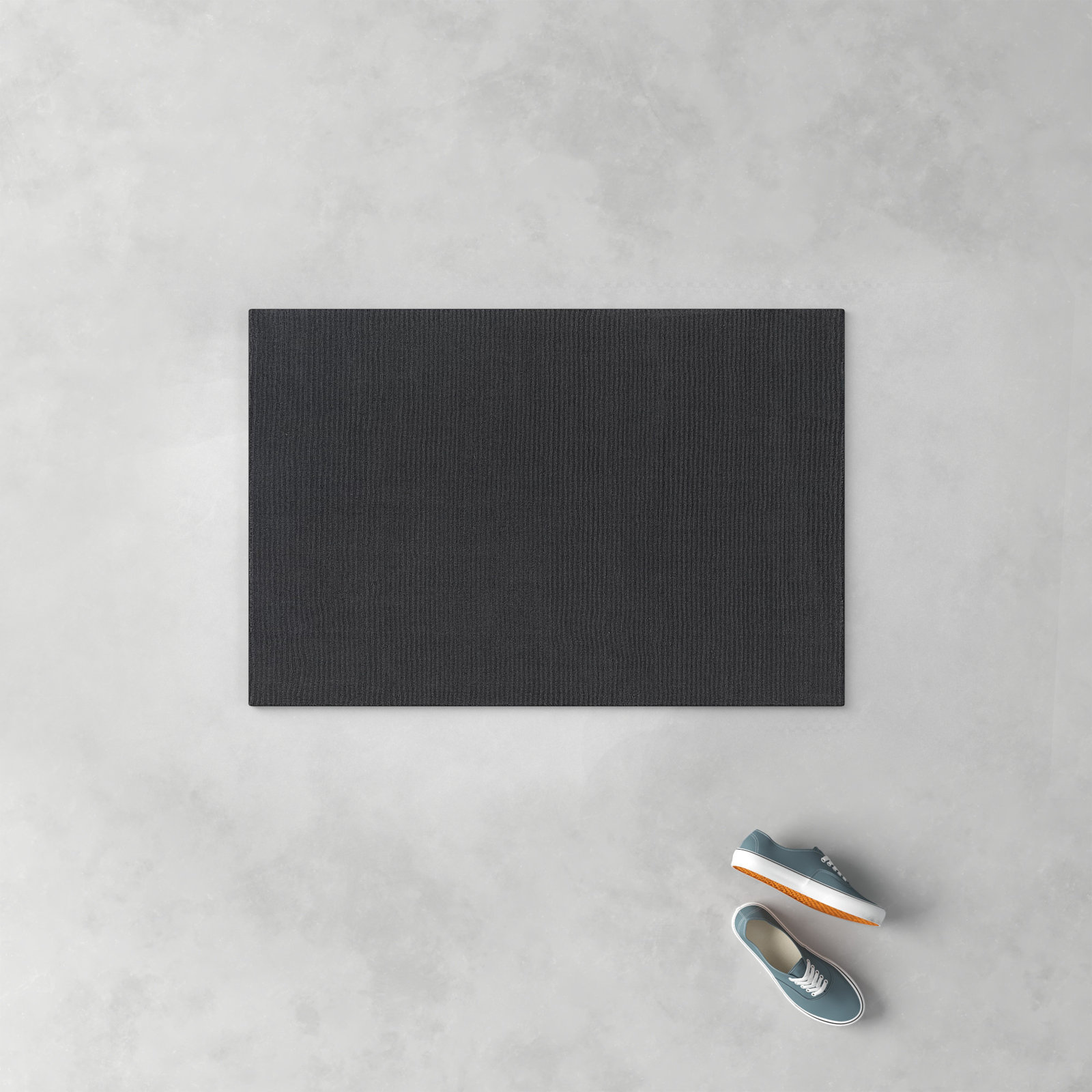 Crowe Wool Charcoal Gray Performance  Area Rug, Rectangle 2' x 3'