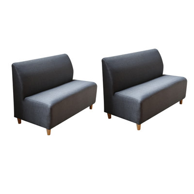 Banc rembourré en mélange de coton Simple Casual Cafe