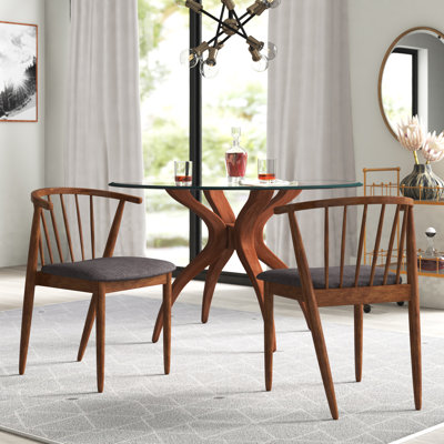 Guimond Arm Chair in Gray/Brown by Mercury Row
