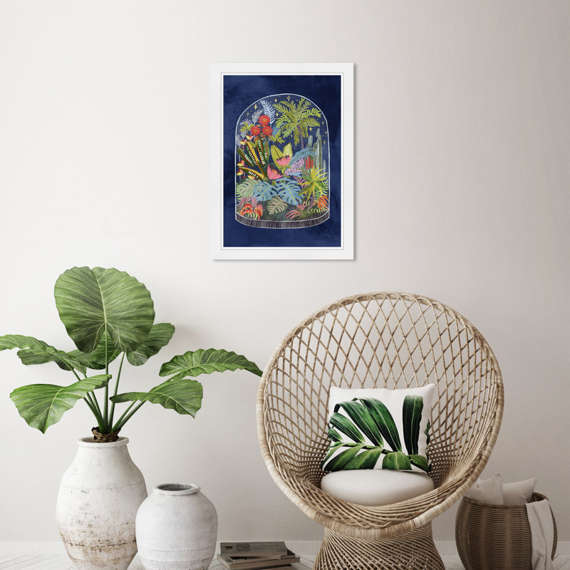 Wynwood Studio Bottled Jungle White Framed Canvas Wall Art, 15" x 21"